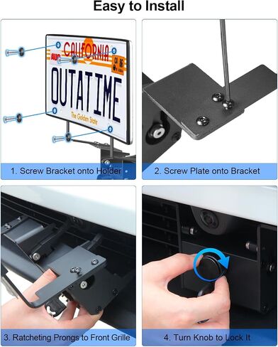 No Drill Tesla Front Lucky Holder Model Y 2020-2024 Model 3 2017-2023 No Andhsives Lucker Plate Bracket Bracket with anti-lock inclipe bracket absities accessories in Kuwait
