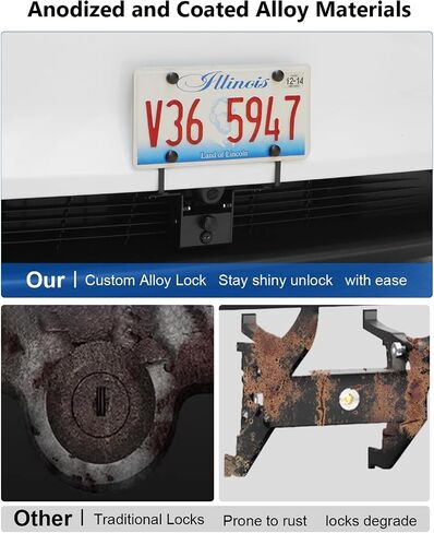 No Drill Tesla Front Lucky Holder Model Y 2020-2024 Model 3 2017-2023 No Andhsives Lucker Plate Bracket Bracket with anti-lock inclipe bracket absities accessories in Kuwait