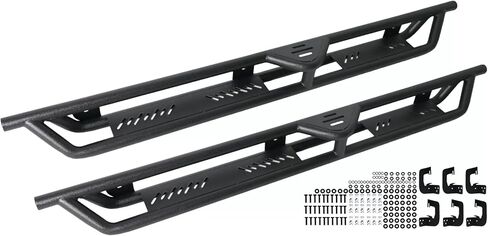 ألواح الجري خطوات إسقاط للفترة 2007-2018 Chevy Silverado/GMC Sierra 1500 ، 2007-2019 Silverado/Sierra 2500HD/3500HD Double/Extended Side Step Step Nerf Bars ، Black Black in Kuwait