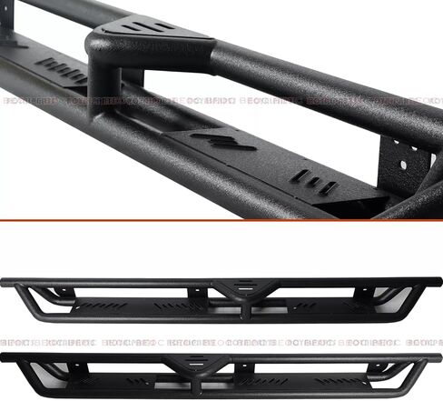 ألواح الجري خطوات إسقاط للفترة 2007-2018 Chevy Silverado/GMC Sierra 1500 ، 2007-2019 Silverado/Sierra 2500HD/3500HD Double/Extended Side Step Step Nerf Bars ، Black Black in Kuwait