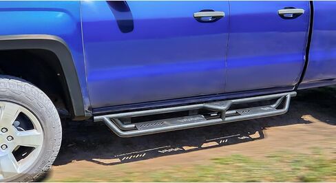 ألواح الجري خطوات إسقاط للفترة 2007-2018 Chevy Silverado/GMC Sierra 1500 ، 2007-2019 Silverado/Sierra 2500HD/3500HD Double/Extended Side Step Step Nerf Bars ، Black Black in Kuwait