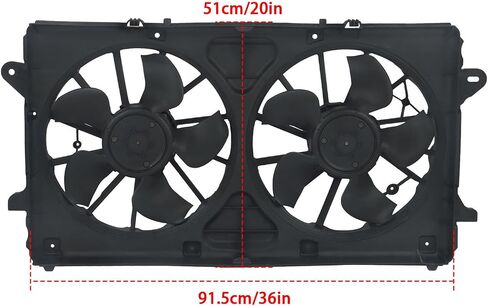 Dual Radiator Cooling Fan Assy with Brushless Motor Replacement for Chevy Silverado 1500 Tahoe GM3115349 in Saudi Arabia