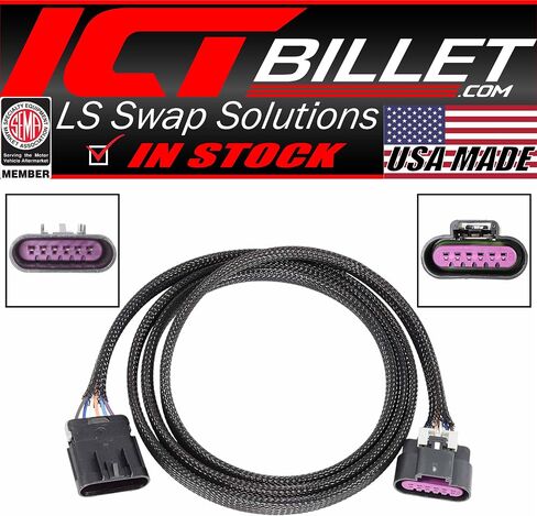 ECT BILLET WIRESS Extension 72 "LS Gen 4 Accelerator Pedal Position Consult Connector App توافق مع Camaro Corvette Silverado LS3 LS2 LC9 ورموز RPO GM WEAPP40-72 in Saudi Arabia