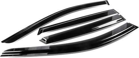 Auto Dynasty 4Pcs Tape-On Window Vent Visor Deflector Rain Guard Compatible with Ford Escape Mazda Tribute Mercury Mariner 2001-2012, Acrylic in Kuwait