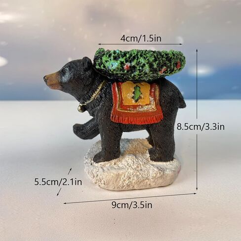 Black Bear Candle Holder – Rustic Hand-Painted Resin Tealight Holder, Sturdy & Fade-Resistant Home Decor for Bedroom, Office & Living Room, Wildlife Gift (Sitting) in Saudi Arabia