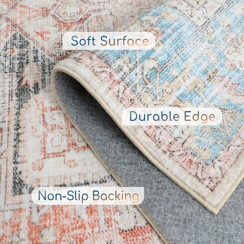 منطقة سجادة 2 × 3 ، سجاد خفيفة الوزن قابلة للغسل لمطبخ حمام مدخل ، وامتصاص رفيعة فائقة الكومة الدعم السجاد المطاط غير المنزلق ، سجادة جمالية 2x3 (كريم/الضوء البيج ، 2x3) in Kuwait