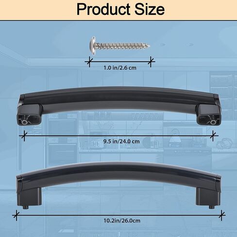 ترقية WB15X10278 مقبض باب الفرن الميكروويف ، متوافق فقط مع فرن ميكروويف GE Electric GE ، يحتوي على جزء AP5790517 ، على مسامير (أبيض) in Saudi Arabia