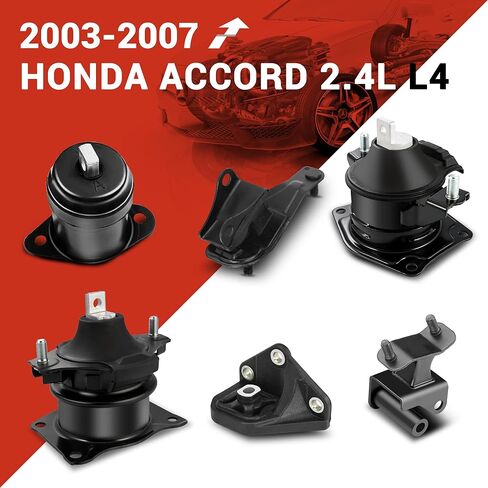 مجموعة من 5 ، مجموعة محرك محرك ومجموعة جبل ناقل الحركة متوافقة مع هوندا أكورد 2009 2009 2010 2011 2012 L4 2.4L استبدال الأوتوماتيكي ل A4572 A4565 A4570 A4561 A4584 in Kuwait