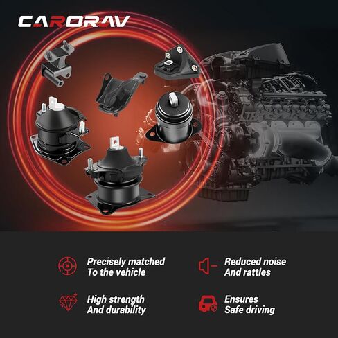 مجموعة من 5 ، مجموعة محرك محرك ومجموعة جبل ناقل الحركة متوافقة مع هوندا أكورد 2009 2009 2010 2011 2012 L4 2.4L استبدال الأوتوماتيكي ل A4572 A4565 A4570 A4561 A4584 in Kuwait