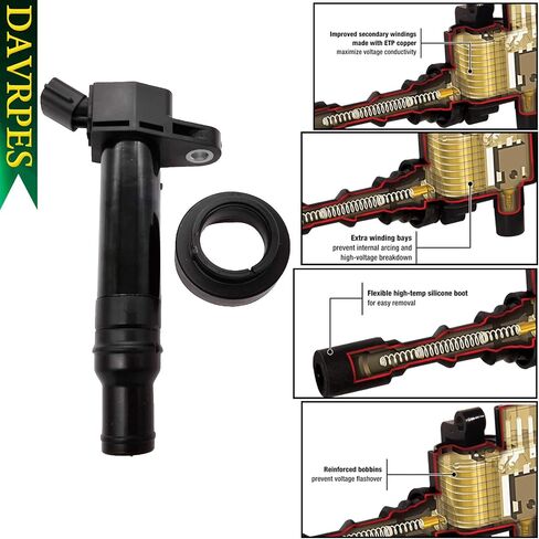 4Pcs 27301-2B100 Ignition Coil Pack For 2012-2020 Hyundai Accent 2012-2017 Veloster 1.6L-L4, Kia Rio Soul 2012-2019 l4-1.6L Replace# 8010627｜8530413｜5C1860｜JM5378｜UF-652｜UF652｜C1803｜880328 in Saudi Arabia