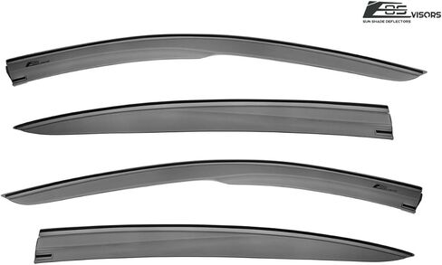 Fits All 2013-2020 Acura ILX | EOS Visors JDM Mugen Style Smoke Tinted Side Vents Window Deflectors Rain Guards DWV-V107 in Saudi Arabia