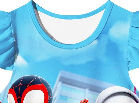 Girls Cartoon Summer Dress Toddler Super Hero Outfit Kids Amazing Clothes for 2-7 Years in Saudi Arabia