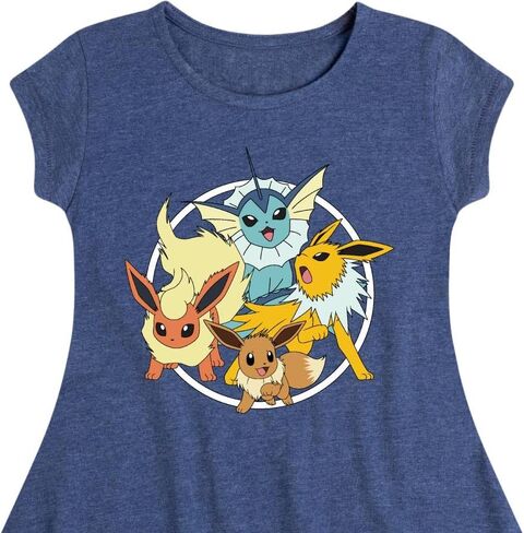 HYBRID APPAREL - Pokémon - Eevee Group - Youth Girls Fit & Flare Dress in Saudi Arabia
