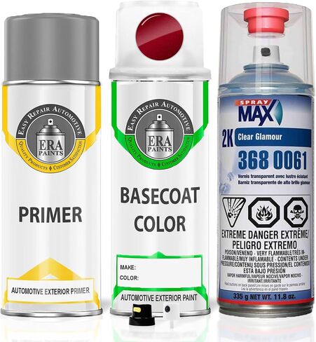 Era Paints U6 - Red Candy Tint Metallic for Ford Access Match Automotive Pray Paint Pray - Pro Kit W/ 2K 3680061 ClearCoat in Kuwait