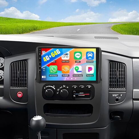 Camecho 2+64g Android 13 Stereo Car Stereo لـ Dodge RAM 1500 2500 3500 2002-2005 ، راديو Carplay Radio و Android Auto Car ، GPS 9 "شاشة تعمل باللمس مع LINK WIFI RDS SWC LINK in Saudi Arabia