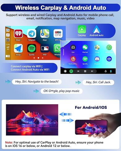 Camecho 2+64g Android 13 Stereo Car Stereo لـ Dodge RAM 1500 2500 3500 2002-2005 ، راديو Carplay Radio و Android Auto Car ، GPS 9 "شاشة تعمل باللمس مع LINK WIFI RDS SWC LINK in Saudi Arabia