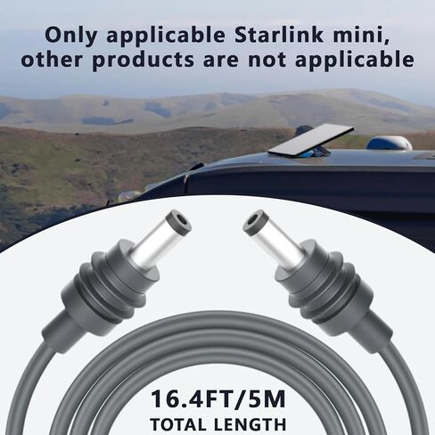 كابل Otpeir Starlink Mini ، 16.4 قدمًا من نوع USB Mini type C إلى DC Cable Cable ، اعمل مع مصدر 100W+ PD ، مدخلات مقاومة للماء USB Type C إلى DC كابل ، 18AWG 5M in Kuwait