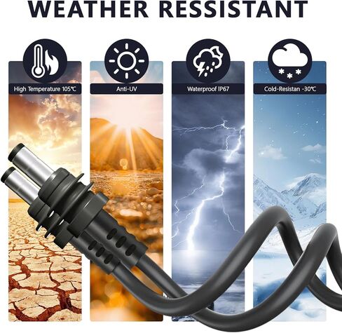 كابل Otpeir Starlink Mini ، 16.4 قدمًا من نوع USB Mini type C إلى DC Cable Cable ، اعمل مع مصدر 100W+ PD ، مدخلات مقاومة للماء USB Type C إلى DC كابل ، 18AWG 5M in Kuwait