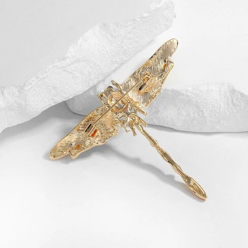 Dragonfly Brooch Rhinestone/Enamel Dragonfly Brooches Lapel Pin for Women Elegant Outfits Dragonfly Jewelry Gifts in Saudi Arabia