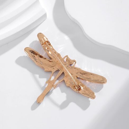 Dragonfly Brooch Rhinestone/Enamel Dragonfly Brooches Lapel Pin for Women Elegant Outfits Dragonfly Jewelry Gifts in Saudi Arabia