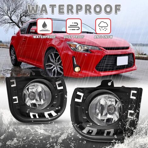 AUTOWIKI Fog Lamp Fit For 2014 2015 2016 Scion TC Fog Lights Assemblies With Wiring Kit 1 Pair in Saudi Arabia
