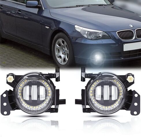 Fog lights Assembly compatible with 2003-2008 BMW 5 Series(E60 E61, 525i 525xi 530i 530xi 545i 550i) / 3 Series(E46, 325Ci 330Ci Convertible/Coupe), 1 Pair (Premium OEM Replacement) in Kuwait