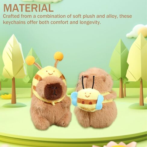 Plush Keychain Capybara Charm for Women Teens & Animal Lovers | for Handbags Purses Backpacks & Car Keys | Birthday Gift in Saudi Arabia
