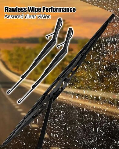 Front Driver Passenger Side Windshield Wiper Arm Fit for Chevrolet Silverado 1500 HD 2500 3500 1999-2002 Suburban 2000-02 Tahoe 2000-01 GMC Sierra Yukon XL Replace 42548 12487597 42535 12487596, 2 Pcs in Saudi Arabia