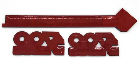 3Pcs Set International 4700 DT466 Emblems Side and Front Badge Logo Replacement for International Truck (Red) in Saudi Arabia