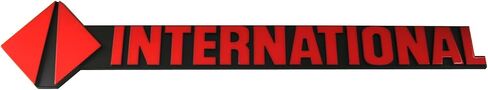 3Pcs Set International 4700 DT466 Emblems Side and Front Badge Logo Replacement for International Truck (Red) in Saudi Arabia