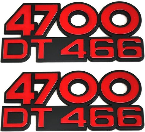 3Pcs Set International 4700 DT466 Emblems Side and Front Badge Logo Replacement for International Truck (Red) in Saudi Arabia