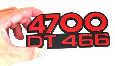 3Pcs Set International 4700 DT466 Emblems Side and Front Badge Logo Replacement for International Truck (Red) in Saudi Arabia