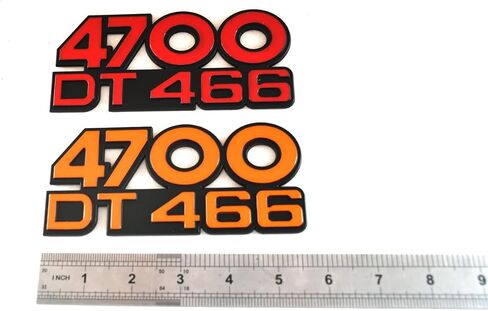 3Pcs Set International 4700 DT466 Emblems Side and Front Badge Logo Replacement for International Truck (Red) in Saudi Arabia