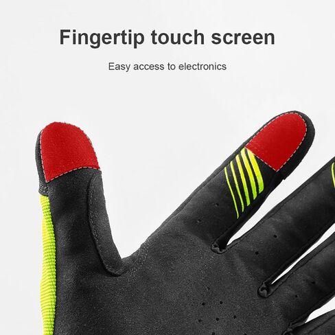 VXW Bicycle Gloves for Men and Women Full Finger Touchscreen Mountain Bike Gloves High Protection Biker Gloves for Cycling in Kuwait