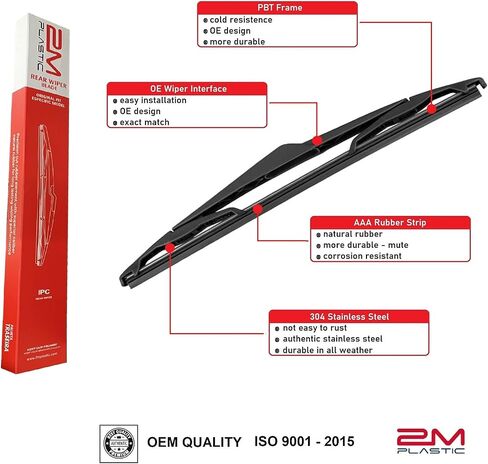 Front and Rear Wiper Blade For Toyota COROLLA HATCHBACK 2019-2022 Set 28" 14" 12" Premium All-Season OE Quality 2M PLASTIC in Saudi Arabia