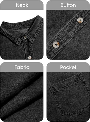 Cicy Bell Womens Oversized Denim Shirt Jean Jacket 2025 Fall Fashion Button Down Shirts Long Sleeve Tops Trendy Shackets in Saudi Arabia