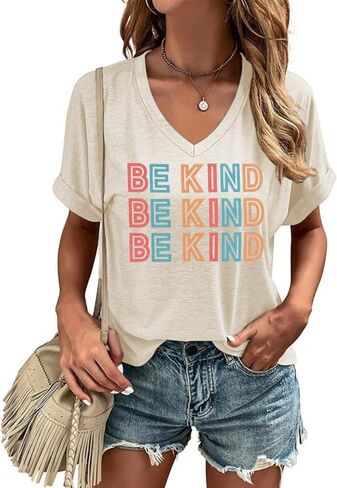 Graphic v Deck Shirt for Women Boho Floral Wildlowers Tee Cottagecore Summer T-Shirt Blouse in Kuwait