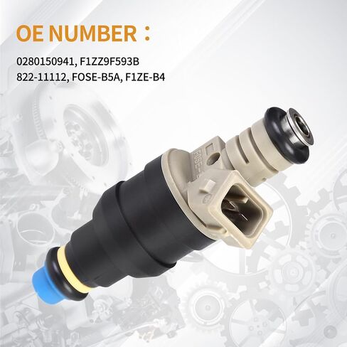 6PCS Fuel Injectors 4 Holes Compatible with Ford F150 F250 F350 E-150 E-250 1990-1992, Taurus 1990 1991, for Lincoln Continental 1990-1994 L6 3.8L 4.9L Replace# 0280150941 F1ZZ9F593B in Saudi Arabia