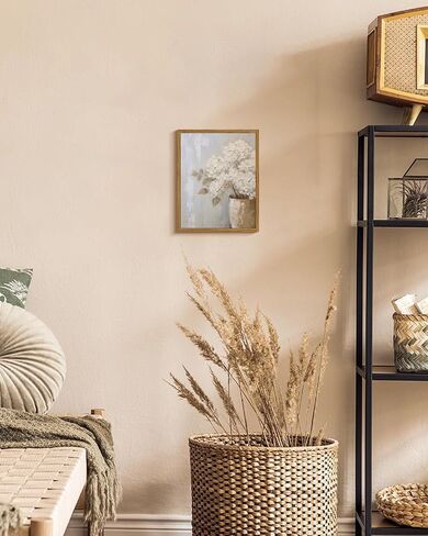 MTFBWY Framed Floral Vintage Wall Art, Hydrangea Wall Decor, Flower Pictures Painting Canvas Prints, Cottagecore Shelf Decor, Artwork for Walls, Bathroom, Bedroom, Living Room 8"x10" in Saudi Arabia