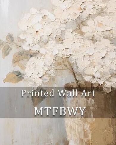 MTFBWY Framed Floral Vintage Wall Art, Hydrangea Wall Decor, Flower Pictures Painting Canvas Prints, Cottagecore Shelf Decor, Artwork for Walls, Bathroom, Bedroom, Living Room 8"x10" in Saudi Arabia