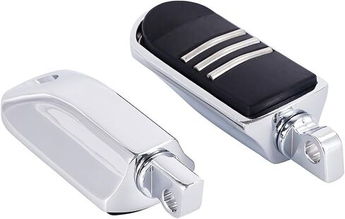 10mm Motorcycle Highway Pegs Passenger Footpegs Male Mount Foot Rest Pedal Compatible with Harley Davidson Touring Street Glide Road King Road Electra Glide Sportster Dyna Softail Gloss Black in Saudi Arabia