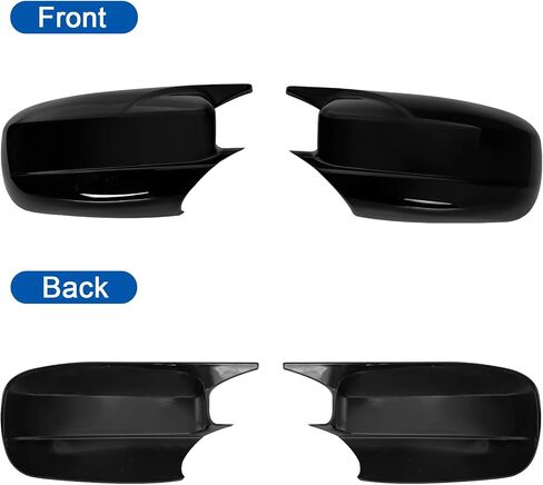 1 Pair Car Rearview Mirror Covers Compatible With Dodge Charger 2011-2023,Ox Horn Style Door Side Mirror Cover Cap,Glossy Black in Saudi Arabia