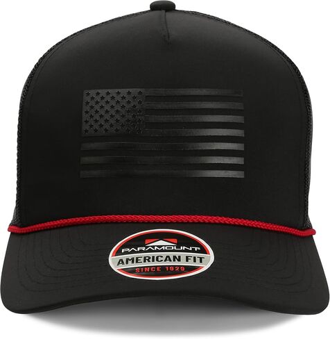 Paramount Outdoors American Flag Hats للرجال الوطني Americana Baseball Flag Caps American Fit Comfort Snapback in Kuwait
