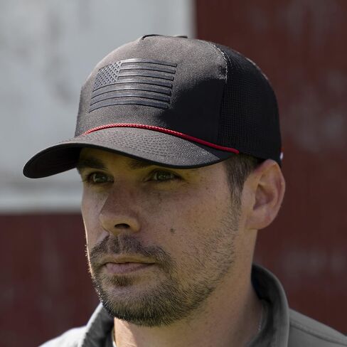 Paramount Outdoors American Flag Hats للرجال الوطني Americana Baseball Flag Caps American Fit Comfort Snapback in Kuwait