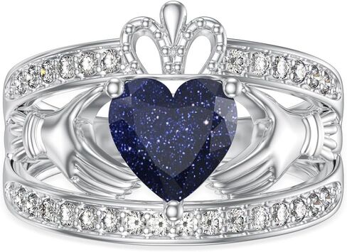 حلقات Claddagh للنساء 925 الجنيه الفضي الأيرلندي الايرلندي المشاركة في الذكرى السنوية in Kuwait