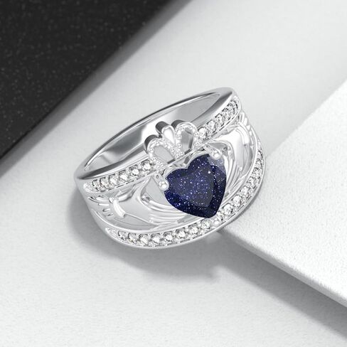 حلقات Claddagh للنساء 925 الجنيه الفضي الأيرلندي الايرلندي المشاركة في الذكرى السنوية in Kuwait