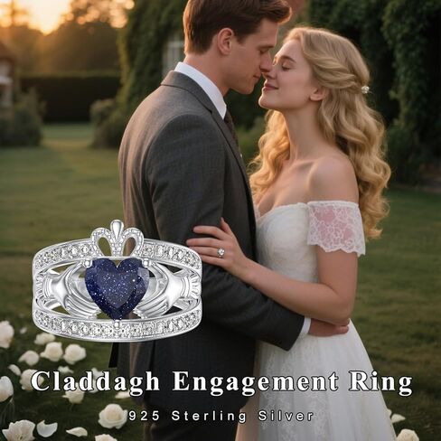 حلقات Claddagh للنساء 925 الجنيه الفضي الأيرلندي الايرلندي المشاركة في الذكرى السنوية in Kuwait