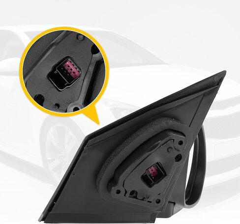 Motoforti 3Pin Left Driver Side Mirror Replacement for Chevrolet Cruze 11-15 Power Door Mirror Assembly Non-Heated Glass Manual Fold Gloss Black Replace# GM1320420 in Saudi Arabia
