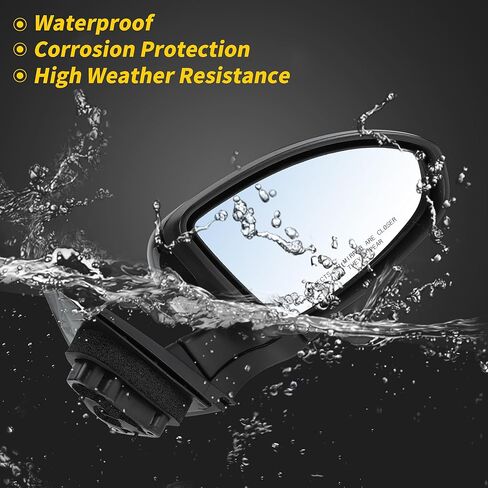 Motoforti 3Pin Left Driver Side Mirror Replacement for Chevrolet Cruze 11-15 Power Door Mirror Assembly Non-Heated Glass Manual Fold Gloss Black Replace# GM1320420 in Saudi Arabia
