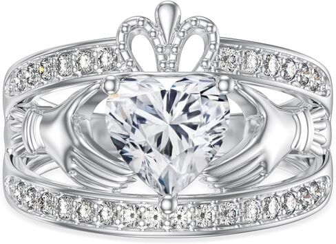 حلقات Claddagh للنساء 925 الجنيه الفضي الأيرلندي الايرلندي المشاركة في الذكرى السنوية in Kuwait